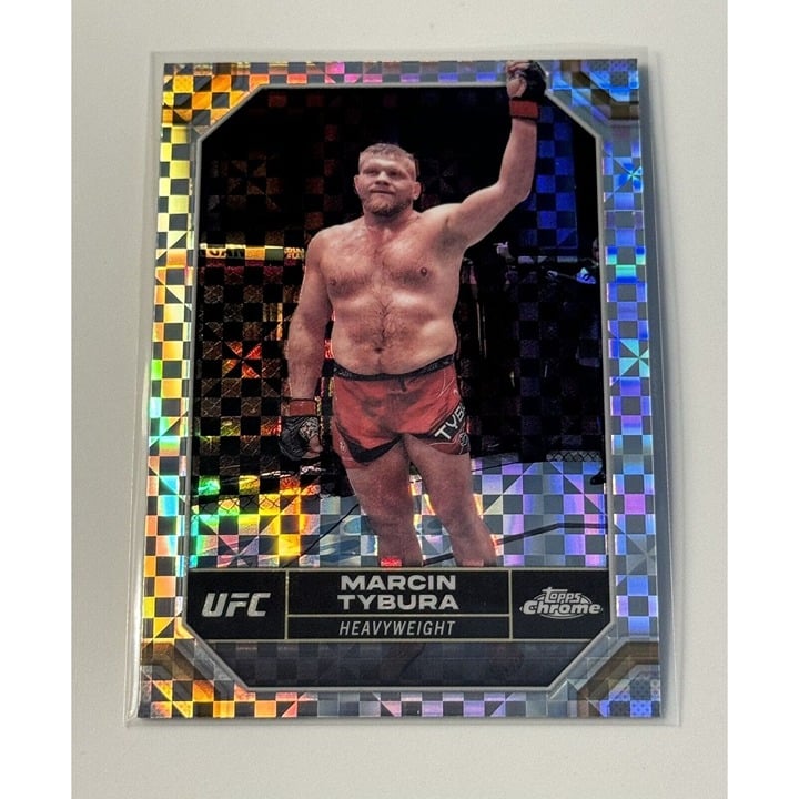 Marcin Tybura 2024 Topps Chrome UFC Prism Refractor heavyweight trading card #122