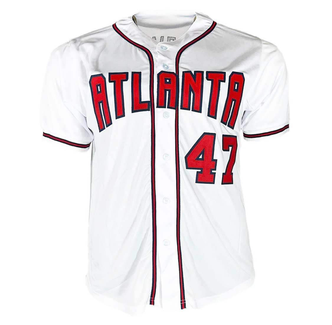 Tom Glavine signed Atlanta Braves white baseball jersey with number 47 and JSA authentication