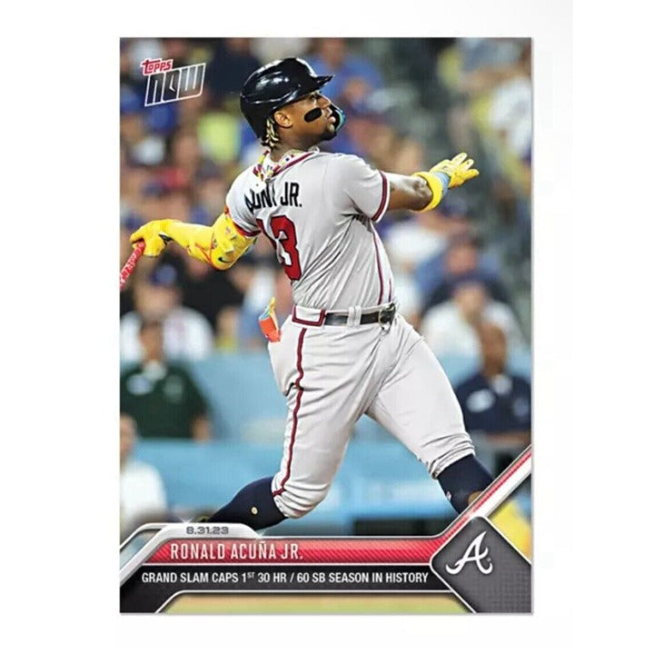 2023 Topps Now Ronald Acuna Jr 1st 30 HR/60 SB Season In History #791 MLB Braves