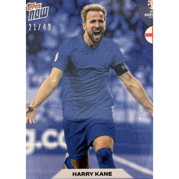 Harry Kane trading card 21/49 limited edition EURO 2024 Topps Now England football collectible