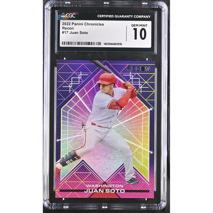 2022 Panini Chronicles - MLB Washington Nationals - Juan Soto #17 CGC 10 - Recon