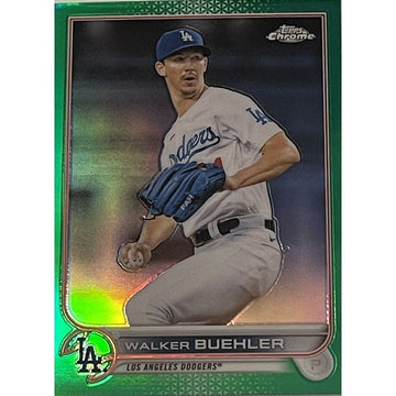 2022 Topps Chrome -Walker Buehler* Green Logofractor SP #45/99 - MLB LA Dodgers*
