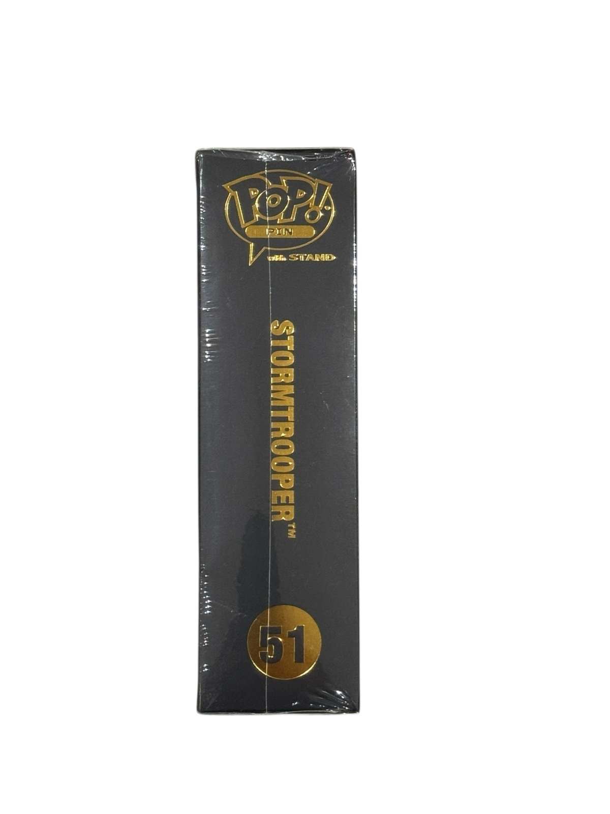 Funko Pop Pin Star Wars Stormtrooper #51 gold chrome enamel collectible packaging