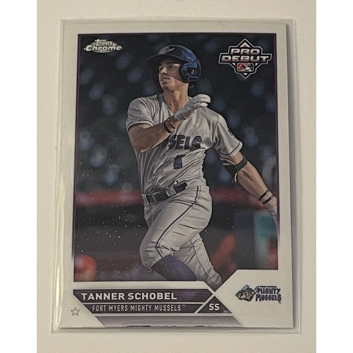 2023 Topps Pro Debut Chrome Tanner Schobel RC PDC-168 Rookie Fort Myers Mussels*