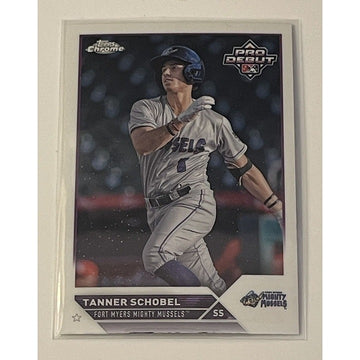2023 Topps Pro Debut Chrome Tanner Schobel RC PDC-168 Rookie Fort Myers Mussels*