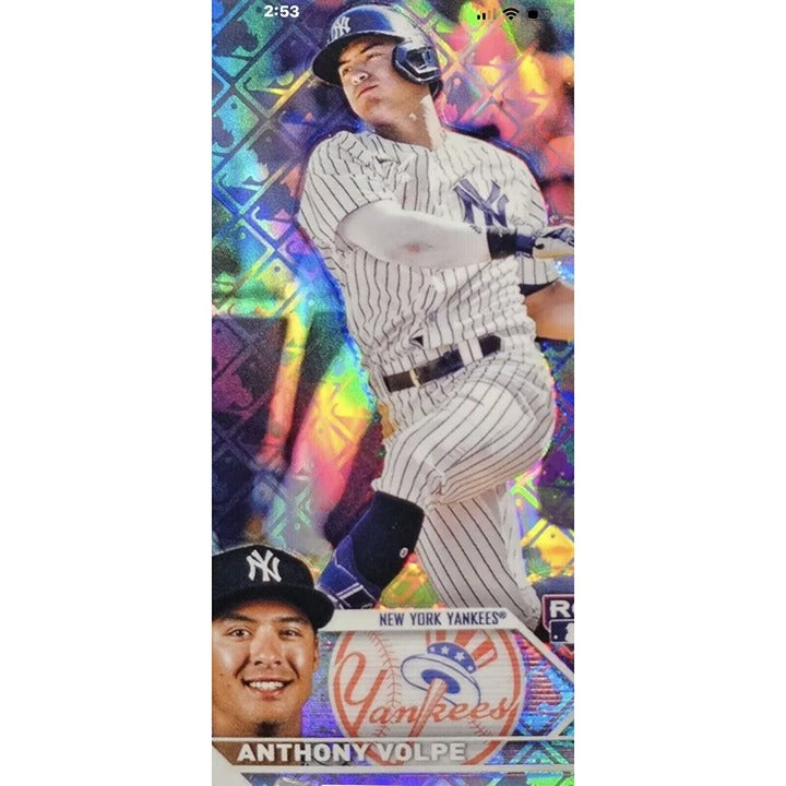 2023 Topps Chrome Logofractor Anthony Volpe Rookie Card RC #4 Yankees
