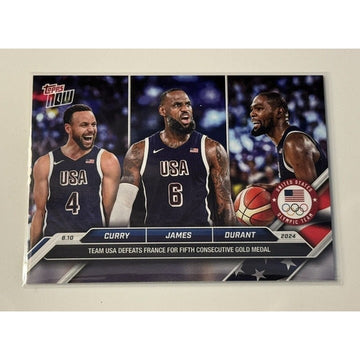 2024 Topps Now Olympics Curry LeBron James Kevin Durant Team USA #26 - NBA Stars