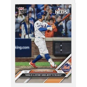 Francisco Lindor* - 2024 MLB Topps NOW® - Sends New York Mets to NLCS Card #816*