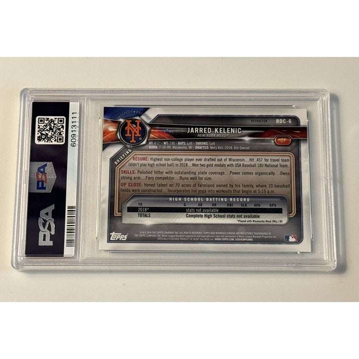 2018 Bowman Chrome Draft Jarred Kelenic rookie card PSA 10 GEM Mint MLB Braves aluminum refractor