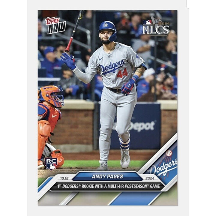 Andy Pages RC* - FIRST Dodgers Rookie With Multi-HR Game 2024 MLB Topps NOW #850