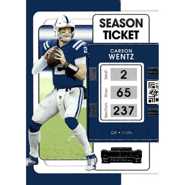 2021 Panini Contenders Carson Wentz - NFL Ind. Colts/KC Chiefs Football Card #41