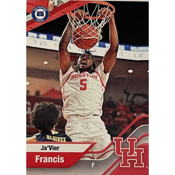 JaVier Francis 2022 Houston Cougars basketball card dunking in game