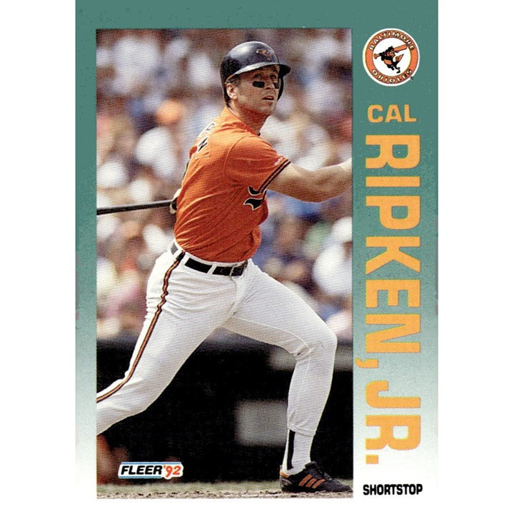 1992 Fleer Baseball Card Cal Ripken, Jr. #26 MLB Baseball Hall Of Fame - Vintage