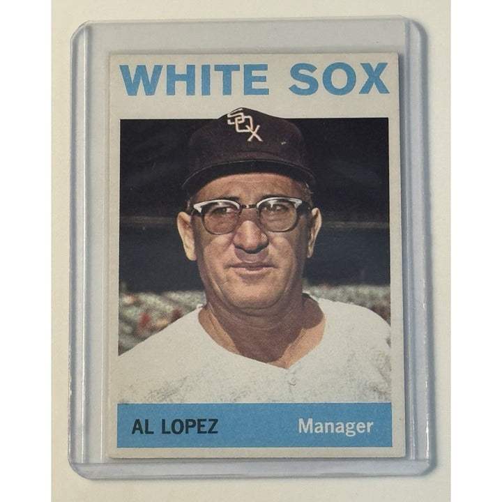 Topps 1964 Topps Baseball Al Lopez White Sox manager card in protective sleeve