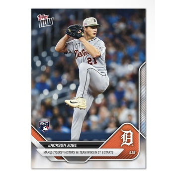 2025 Topps Now Card 192 Jackson Jobe Wins 1st 8 Starts- RC-Free Shipping Always!