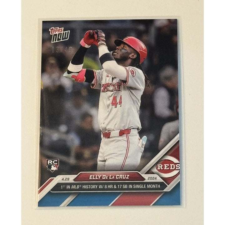 13/49 Elly De La Cruz RC 2024 Topps Now MLB Reds rookie trading card
