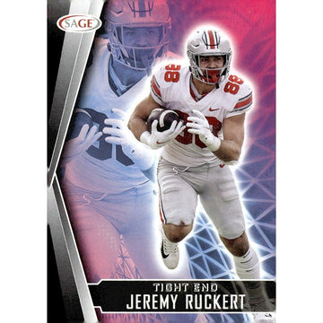 2022 SAGE High Series Football Card  #143 Jeremy Ruckert RC* Black - NFL NY Jets