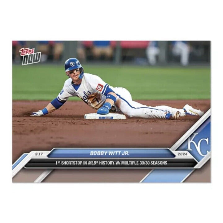 1st In MLB ROYALTY! Bobby Witt Jr. 2024 Topps NOW Multiple 30/30 SEASON - KC 708
