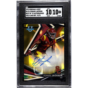 74/75 Domani Jackson RC* Auto GOLD 2022 Bowman University Best-22 Bama SGC 10 GM