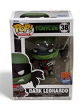 Funko Pop Comics Dark Leonardo TMNT vinyl figure in sealed PX Previews Exclusive box