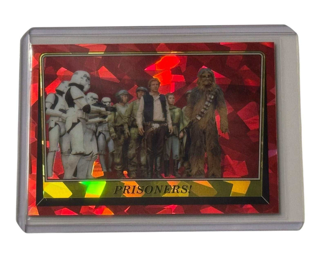 Star Wars Return Of The Jedi 40th Anniversary Han Leia Chewbacca Prisoners Red Parallel card