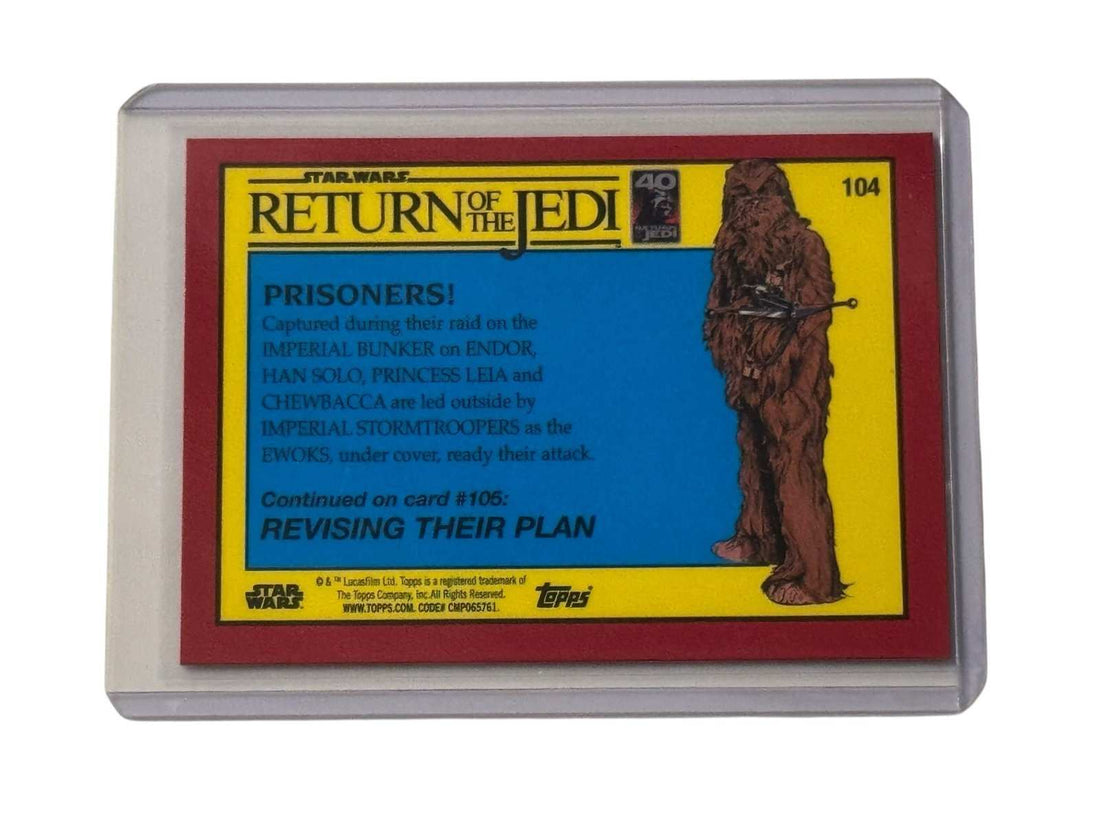 Star Wars Return Of The Jedi 40th Anniversary Han Leia Chewbacca Prisoners Red Parallel card