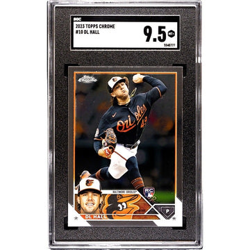 DL Hall* RC - 2023 Topps Chrome - MLB Baltimore Orioles - BB Card #10 - SGC 9.5*