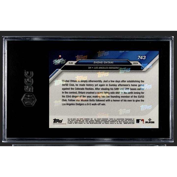 2024 Topps Now Shohei Ohtani #743 Dodgers limited edition graded 9.5 baseball card
