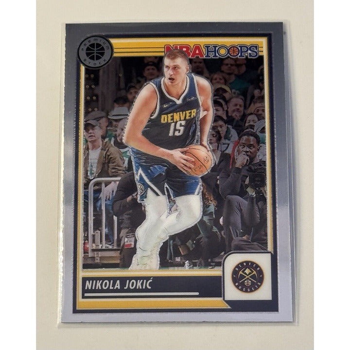 2023-24 Panini NBA Hoops Premium Stock - Silver Prizm Nikola Jokić* - Nuggets #1