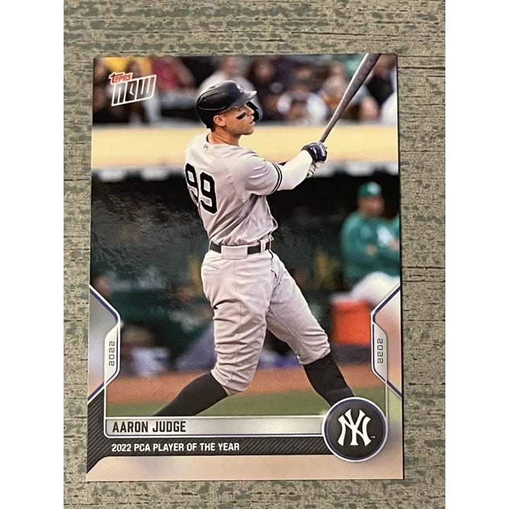 Aaron Judge 2022 Topps Now MLB Yankees PCA AL Player of the Year baseball card