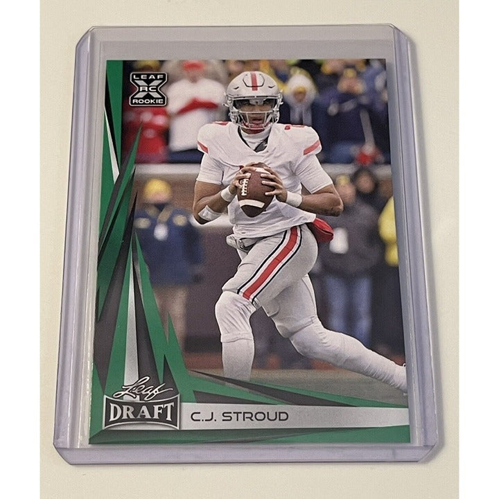 2023 Leaf Draft C.J. Stroud RC #B2-8 Green - Ohio State Buckeyes/Houston Texans*