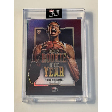 Victor Wembanyama RC* 2023-24 Topps Now Rookie of Year Refractor VW-6 NBA Spurs