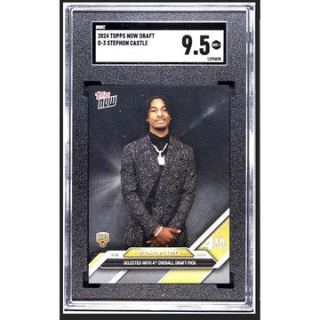 Stephon Castle 2024 Topps Now NBA Draft Night Rookie Card SGC 9.5 graded Spurs collectible