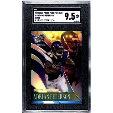 17/20 2024 Press Pass Vikings Adrian Peterson #R-3 Silver SP NFL Vikings SGc 9.5