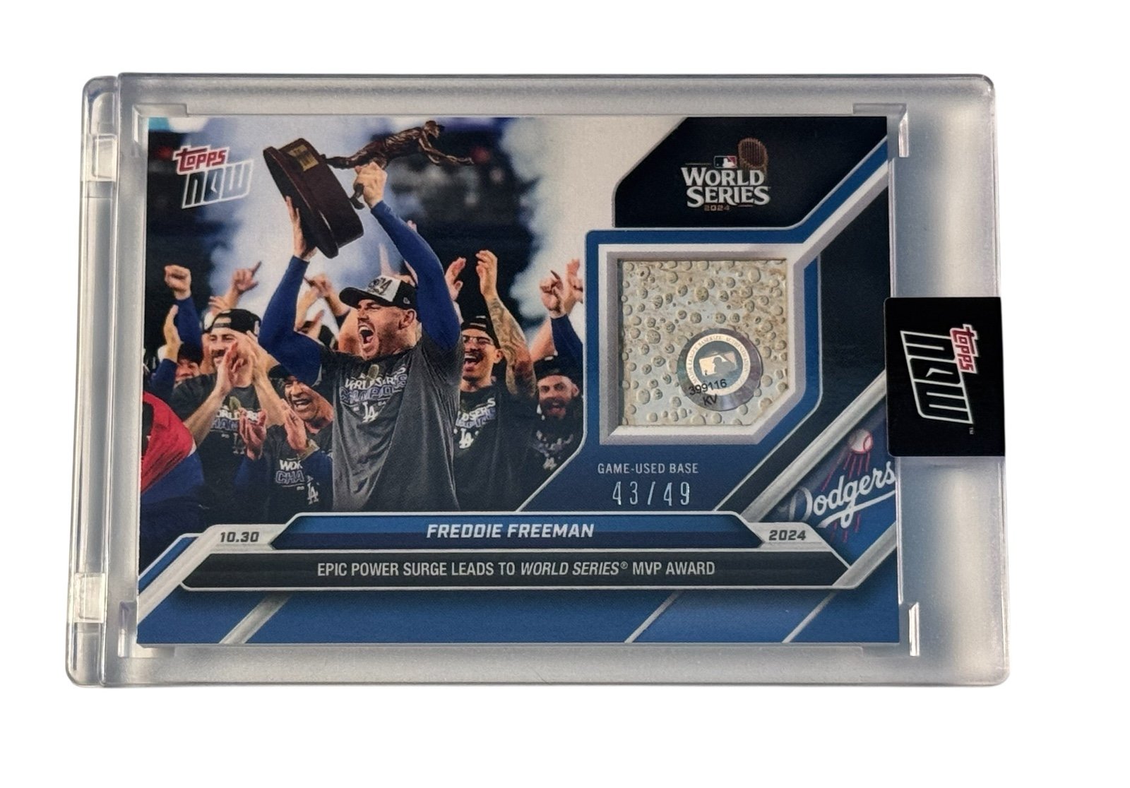 43/49 Topps Now LA 2024 World Series Game-Used MVP Freddie Freeman - Base Relic