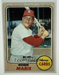 1968 Topps Roger Maris vintage baseball card featuring St. Louis Cardinals player in batting pose