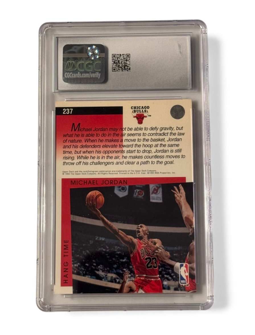 1993-94 Upper Deck Michael Jordan Hang Time basketball card graded CGC 3.5 in protective case