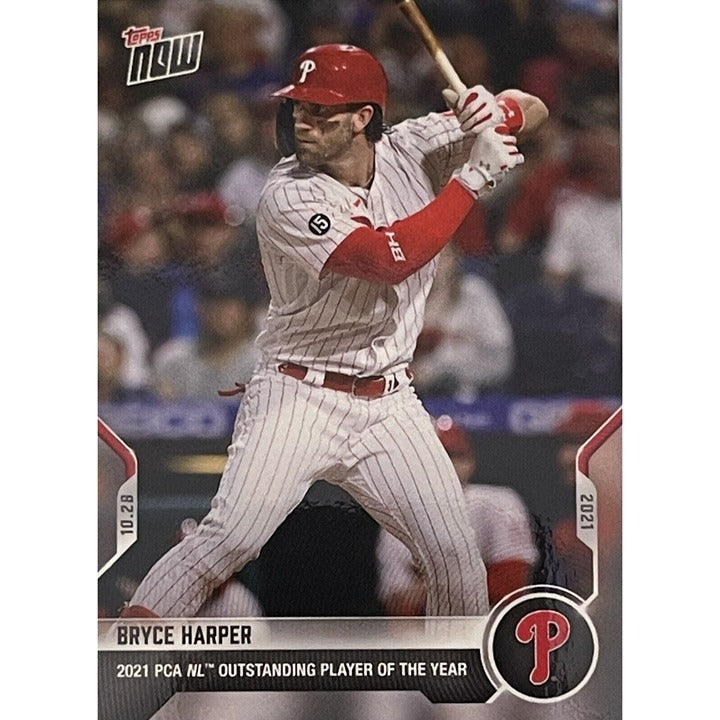 BRYCE HARPER* 2021 TOPPS NOW PCA - NL OUTSTANDING PLAYER OF YEAR PCA-10 PHILLIES