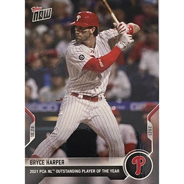 BRYCE HARPER* 2021 TOPPS NOW PCA - NL OUTSTANDING PLAYER OF YEAR PCA-10 PHILLIES