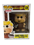 Barney Rubble Funko Pop holding Cocoa Pebbles cereal collectible in box