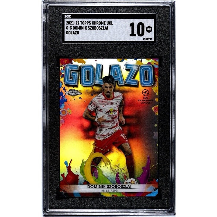 Dominik Szoboszlai 2021-22 Topps Chrome UEFA Champions League Golazo #G-3 SGC 10