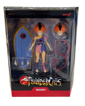Super7 Thundercats Ultimates Wilykit action figure sealed with accessories and extra heads in box