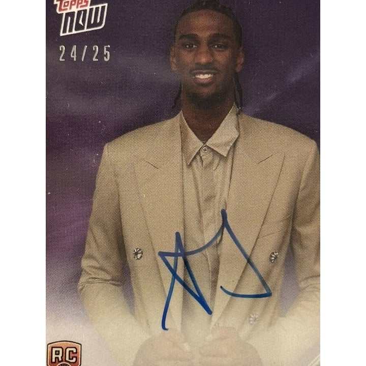 Alex Sarr RC Auto 24/25 2024 Topps Now NBA Wizards basketball rookie card in protective case