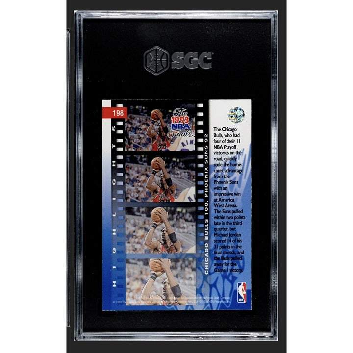1993 Upper Deck NBA Finals Michael Jordan Game 1 Highlights trading card SGC 8 grade