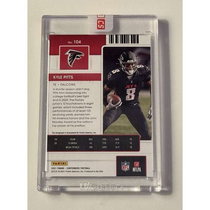 2021 Contenders Rookie Ticket Kyle Pitts Atlanta Falcons autograph football card #104 sealed