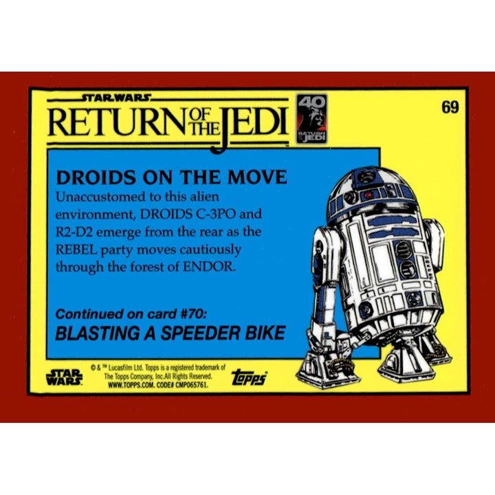 Sapphire R2D2 Topps Chrome 2023 Topps Chrome Sapphire Sapphire R2D2 & C-3PO Droids On The Move Collectible