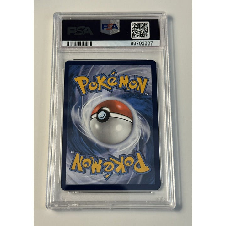 PSA 9 graded Pokémon Charizard EX Paldean Fates Tin Black Star promo card back view