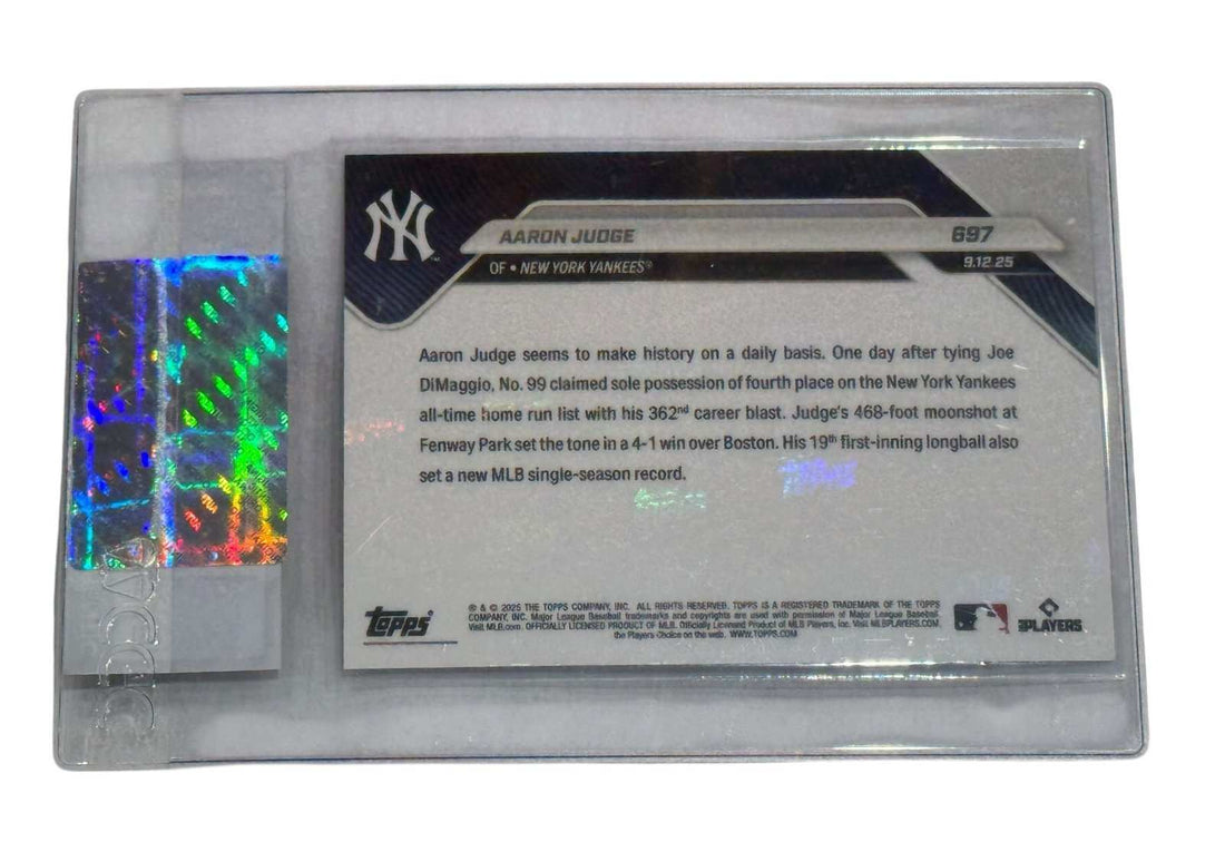 Aaron Judge 2025 Topps Now #697 CGC certified Yankees home run milestone collectible card