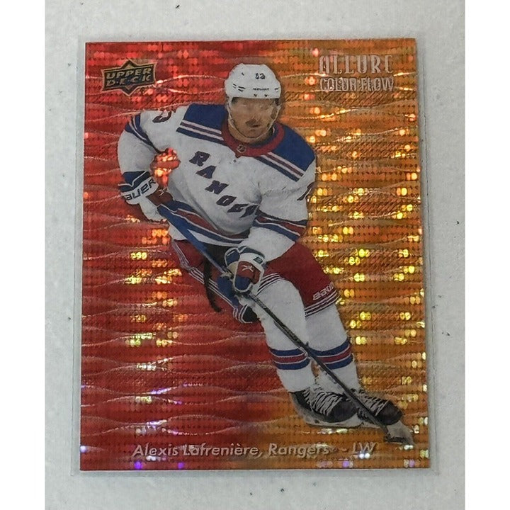 52/299* Alexis Lafreniere* 2023-24 UD NHL Allure Color Flow Orange CF-10 Rangers