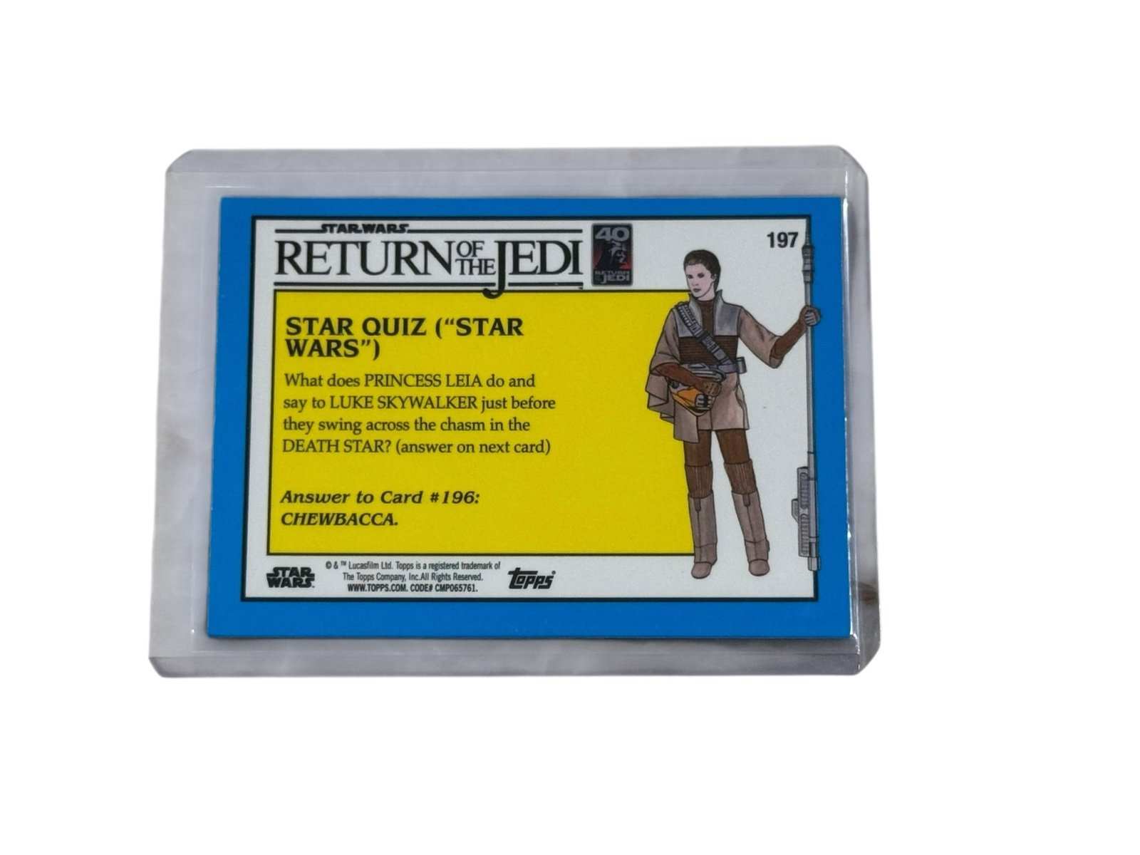 The Royal Droid Star Wars Return of the Jedi blue cracked ice foil card